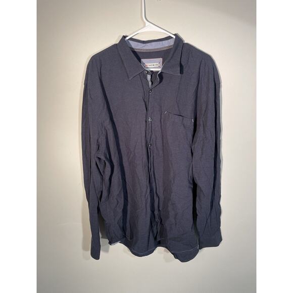 32 Bar Blues Shirt Mens 2XL Button Down Blue 100% Cotton Long Sleeve - Picture 1 of 9